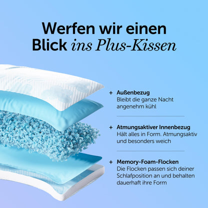 Cloudpillo Plus Memory Foam Kissen verstellbar 45×70 cm