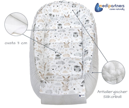 Medi Partners Babynest Nestchen für Neugeborene, Baumwolle, 100x60 cm