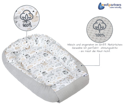 Medi Partners Babynest Nestchen für Neugeborene, Baumwolle, 100x60 cm