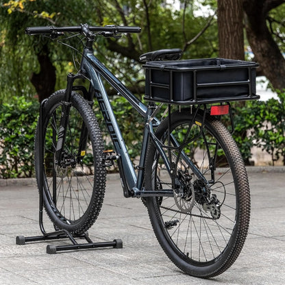 CXWXC Fahrradkorb hinten aus Metall mit Cargo-Netz und Innenfutter