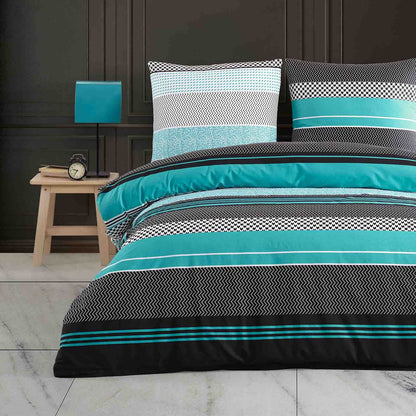 Buymax® Bettwäsche Renforcé Set – 135x200cm 4-teilig Baumwolle: Glattes Baumwoll-Renforcé-Set (2x Bettbezug, 2x Kissenbezug). Bietet Schlafkomfort.