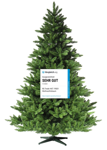 RS Trade 19001 Spessarttanne Künstlicher Weihnachtsbaum - 180cm PVC. Konische, grüne PVC-Tanne für festliche Weihnachtsdekoration.