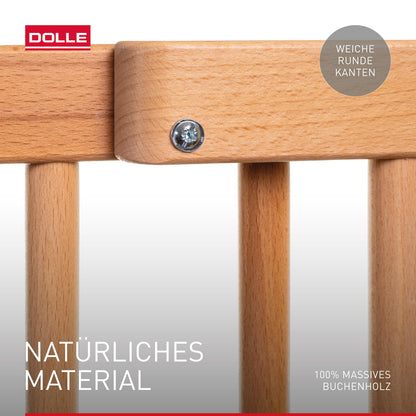 DOLLE Kinderschutzgitter Buche massiv, natur, 75,6–110,4 cm breit