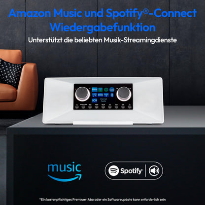 MEDION P85333 Internetradio mit WLAN und DAB+ – Weiss