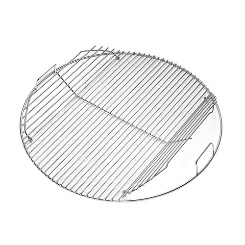 MGiessca Grillrost 7436 rund 54,6 cm, klappbar, für Weber 57 cm, runder Stahlrost mit Seitengriffen