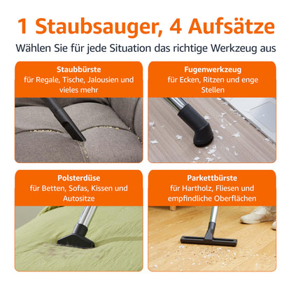 Amazon Basics Bodenstaubsauger ohne Beutel 1.3L Kompakt Grau