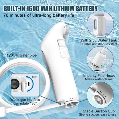 XFDZQQG Elektrisches Bidet Po-Dusche, tragbar, mit 2,5 L Wassertank