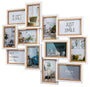 Kobolo Bilderrahmen-Collage BIG Holz weiss natur 12 Fotos 54x61 cm zur Wandmontage
