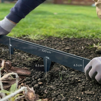 UNIGARDIA Rasenkante Cortenstahl 10 m - Beeteinfassung 150 mm hoch