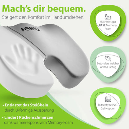 feela Orthopädisches Sitzkissen Medium, ergonomischer Memoryschaum