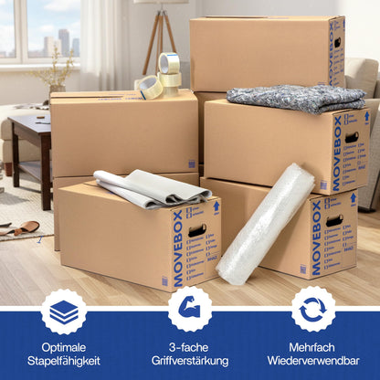 KK Verpackungen Movebox Umzugskartons zweiwellig, 30 Stück