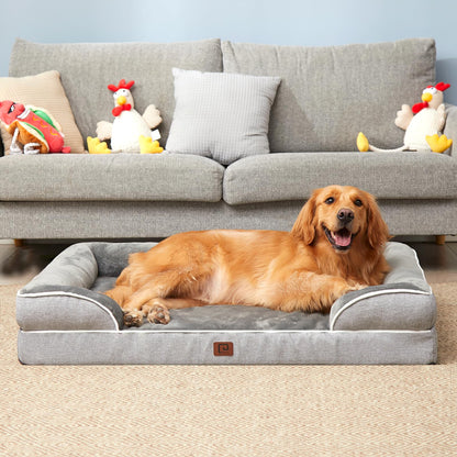 EHEYCIGA Orthopädisches Hundebett – XL, Grau (112x81cm)