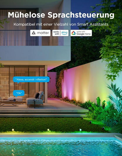 Govee Outdoor LED Strahler IP67 RGBWIC Gartenbeleuchtung - 2er Pack