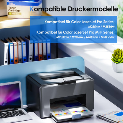 NOGIVY 207A 207X Toner mit Chip kompatibel für HP – 4er-Pack