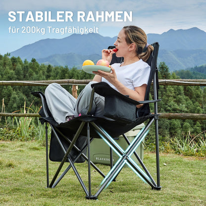 TIMBER RIDGE Campingstuhl 2er Set Übergross - Gepolstert, Kühltasche
