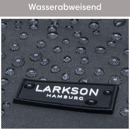 LARKSON No 4 Rolltop Rucksack Schwarz Grau mit Laptopfach 16 Zoll