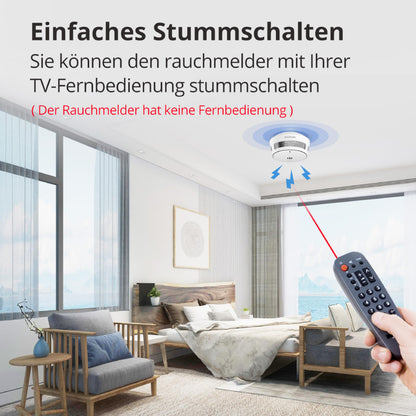 WISUALARM Rauchmelder S05-A mit 10-Jahres-Batterie, 5er-Set