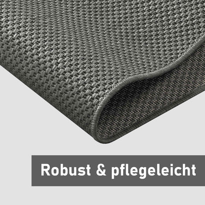 Taracarpet In- & Outdoor Teppich Sisaloptik Anthrazit 160x220 cm