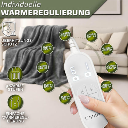 sinnlein Heizdecke Elektrisch Plüsch - XXL 200x180 cm