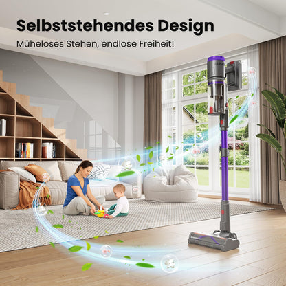 Circlio Akku-Staubsauger kabellos, 600 W, 58000 Pa, LED-Display
