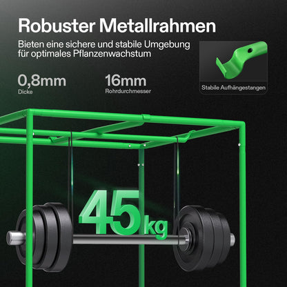 VIVOSUN Growzelt 90x50x160 cm mit Mylar und Sichtfenster