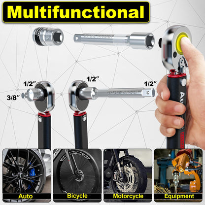 Aurlloct Drehmomentschlüssel Set 1/2" 20-230 Nm, 6-teilig, DET705