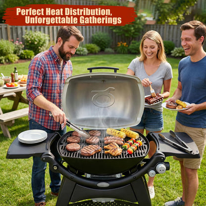 Denmay 7646 Grillrost aus Gusseisen für Weber Q300/Q3000, 2 Stück