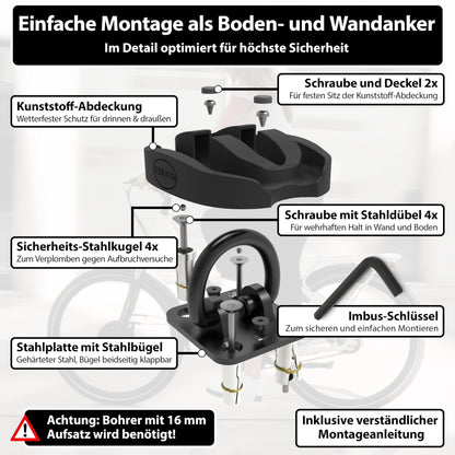 KOHLBURG Bodenanker & Wandanker Typ London, Sicherheitsstufe 15