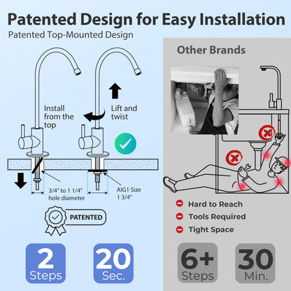 iSpring RCC7AK Umkehrosmose Trinkwasserfilter 6 Stufen Alkalien