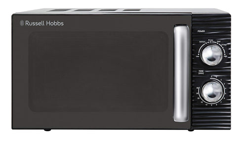 Russell Hobbs RHM1731B Inspire Solo-Mikrowelle, 17 L, 700 W, schwarz, Tür in Spiegeloptik