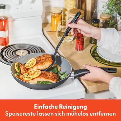 BELLA Antihaft-Kochgeschirr-Set 21-teilig mit Glasdeckeln, schwarz
