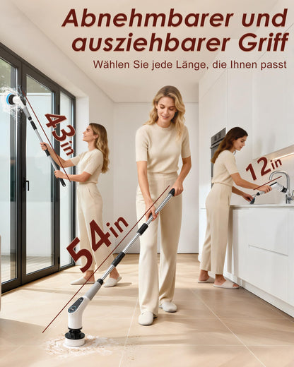 Kedoyoy Elektrische Reinigungsbürste 8-in-1 mit verstellbarem Griff