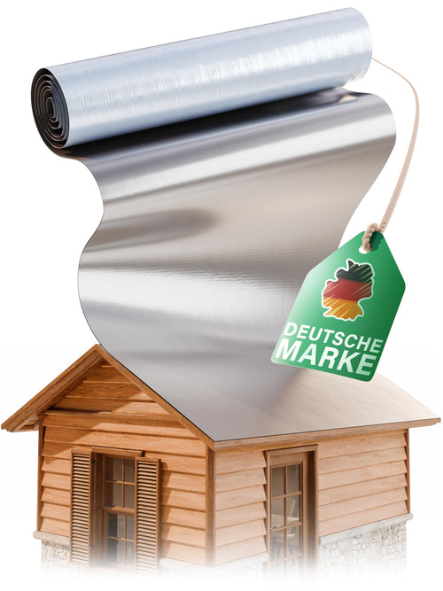 SMABIX® Dachfolie Aluminium selbstklebend Bitumen 5x1m. Silberne, flexible Bahn zur Abdichtung und Reparatur von Dächern.