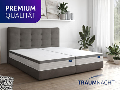Traumnacht Exklusiv 7-Zonen Tonnentaschenfederkern Matratze H3 90x200 cm
