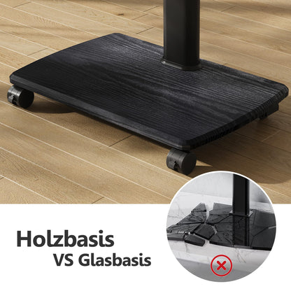 FITUEYES TV-Bodenständer rollbar, schwenkbar, 32–70 Zoll, bis 40 kg