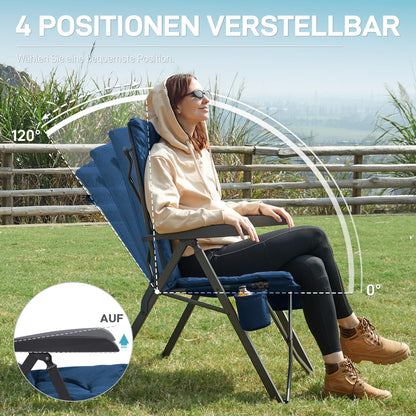 EVER ADVANCED Campingstuhl faltbar, 4-fach verstellbar, bis 150 kg