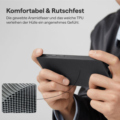pitaka Samsung Galaxy S25 Ultra Aramid Schutzhülle - Schwarz/Grau