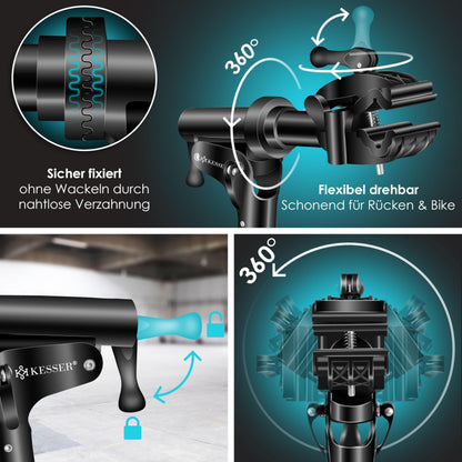 KESSER® Profi Fahrradmontageständer Alu E-Bike - Schwarz