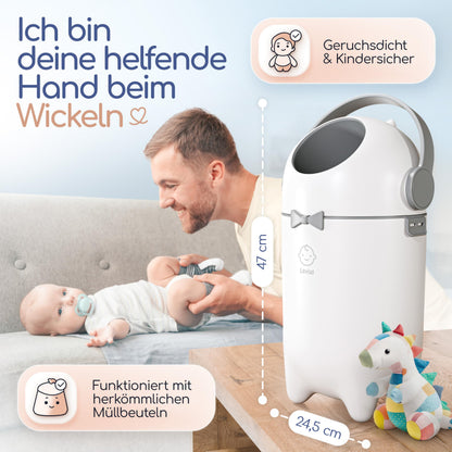 Levias Windeleimer geruchsdicht, 10 L, ohne Nachfüllkassetten