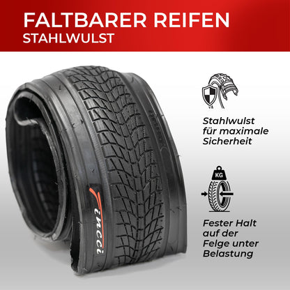 Fincci Fahrradreifen Set 20 x 1.75 (47-406) mit Schläuchen AV