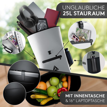 FREITHAL 3in1 Fahrradtasche 25L – wasserdicht & vollreflektierend
