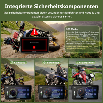 Carpuride W602BS Pro CarPlay Display für BMW Motorrad, 6,25 Zoll