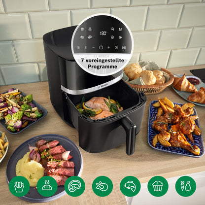 Bosch Serie 4 Heissluftfritteuse XL 6.1L Schwarz MAF462B0