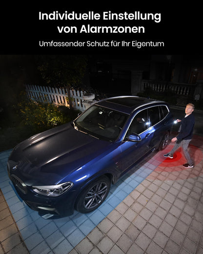 aosu Überwachungskamera Aussen 3K 5MP Akku 2er-Set mit 32GB Basis