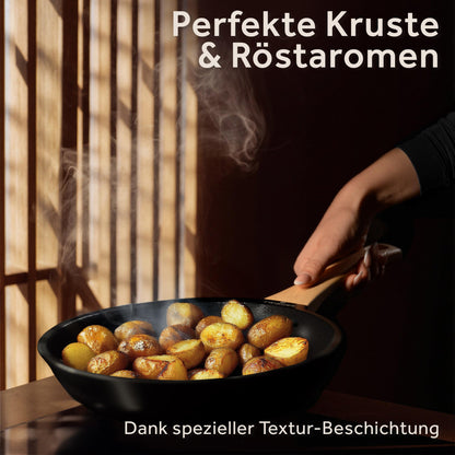 ZWIEGER BLACK STONE NORDIC Keramik Pfannenset 20, 24 und 28 cm