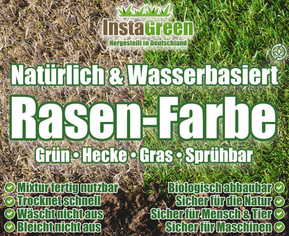 InstaGreen Rasen- & Heckenfarbe 1 Liter Sprühflasche gebrauchsfertig