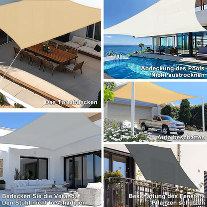 SUNNY GUARD Sonnensegel wasserdicht 4x5 m rechteckig, anthrazit
