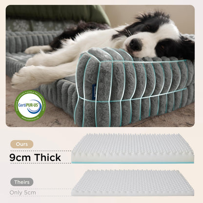 BEDSURE Orthopädisches Hundebett für grosse Hunde, 89x64 cm, grau