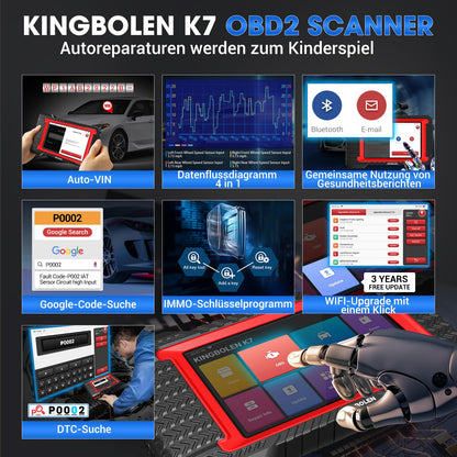 KINGBOLEN K7 OBD2 Diagnosegerät, bidirektional, ECU-Codierung