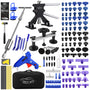 PDR Dellen Reparatur Set Auto – Gleithammer & Dellenlifter Kit. Metallische Werkzeuge zur lackschonenden Reparatur von Blechdellen an Fahrzeugkarosserien.